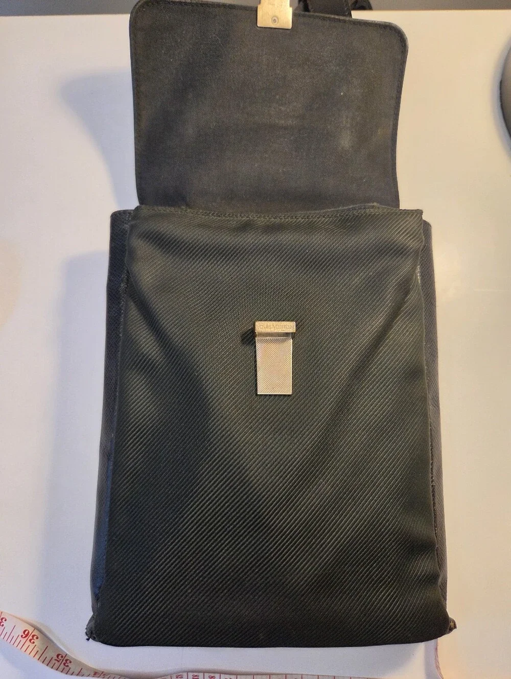 Louis Vuitton Messenger Bag From the 2003 CollectionBlack Taiga Leather